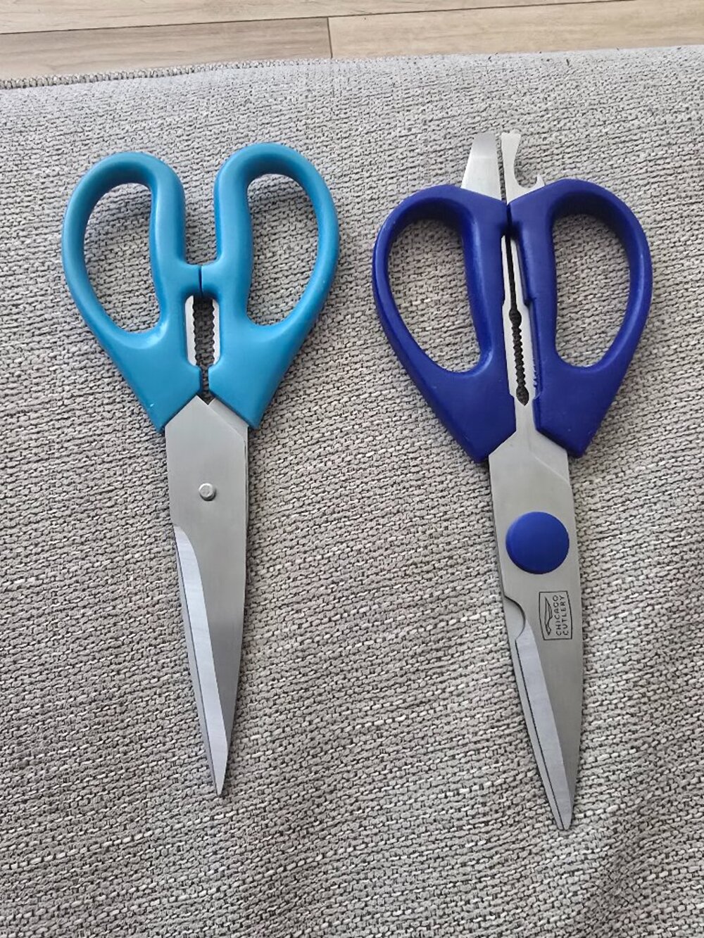 Chicago Cutlery 2-Pack Soft Grip Kitchen Scissors Shears With Bottle Opener EUC